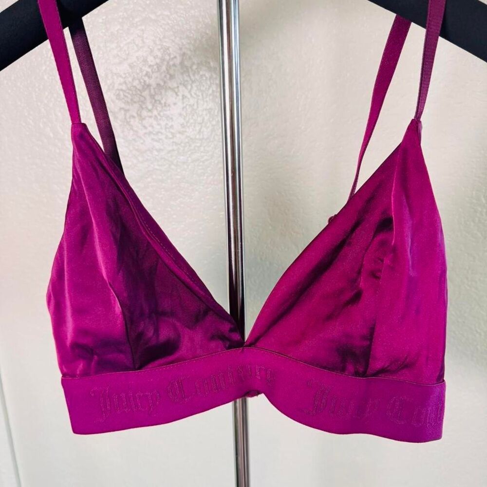 Juicy Couture Purple Pink Bra Women's Wireless Everyday Comfort Bralette